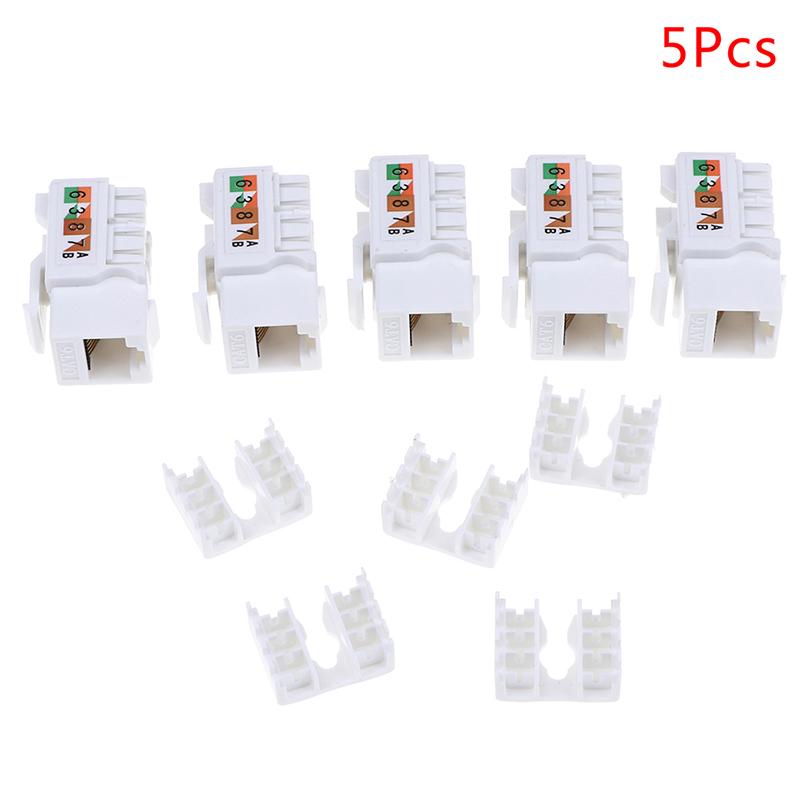 5ks Cat6 Rj45 110 Punch Down Keystone Počítačový modul Síťový Ethernet Jack