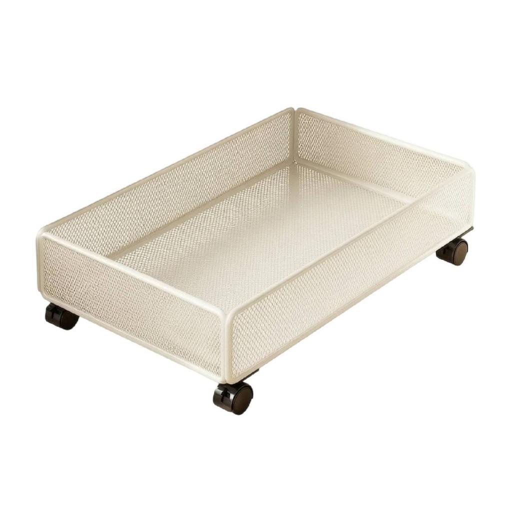 Smooth Under-Bed Storage with Wheels Breathable Mesh Basket Design, Sturdy,