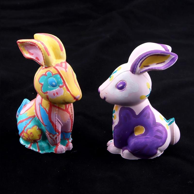 3D Kaninchen Silikonformen Osterhase Silikonformen für DIY Kunsthandwerk Gipsornament Osterdekorationen