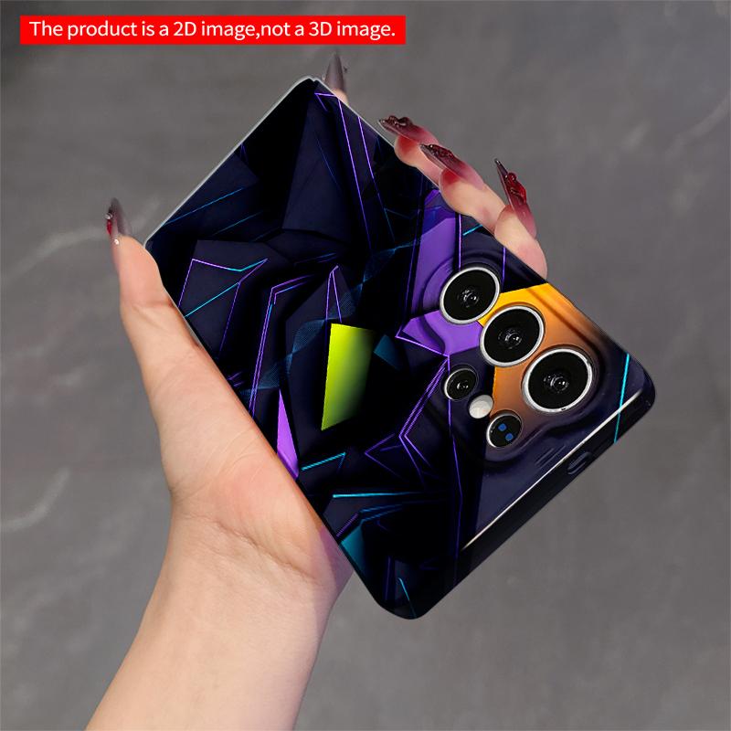 2DFlat Samsung phone case Neon Geometric Abstract Phone Case Applicable to Galaxy S22 S23 S24 S25ULTRA S26 A12 A13 A14 A15 A16