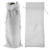 12pcs Simple Linen Fabric Wine Bag with Drawstring Champagne Decorative Cover
