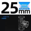 Acrylic Transparent Three-Way Connector for Aquarium Filter System
