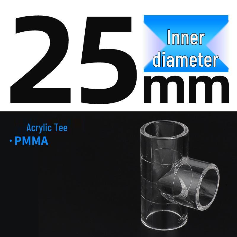 Acrylic Transparent Three-Way Connector for Aquarium Filter System
