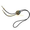 49MD Bear Claw Stone Bolo Tie Western Cowboy Adjustable PU Leather Jewelry Necklace