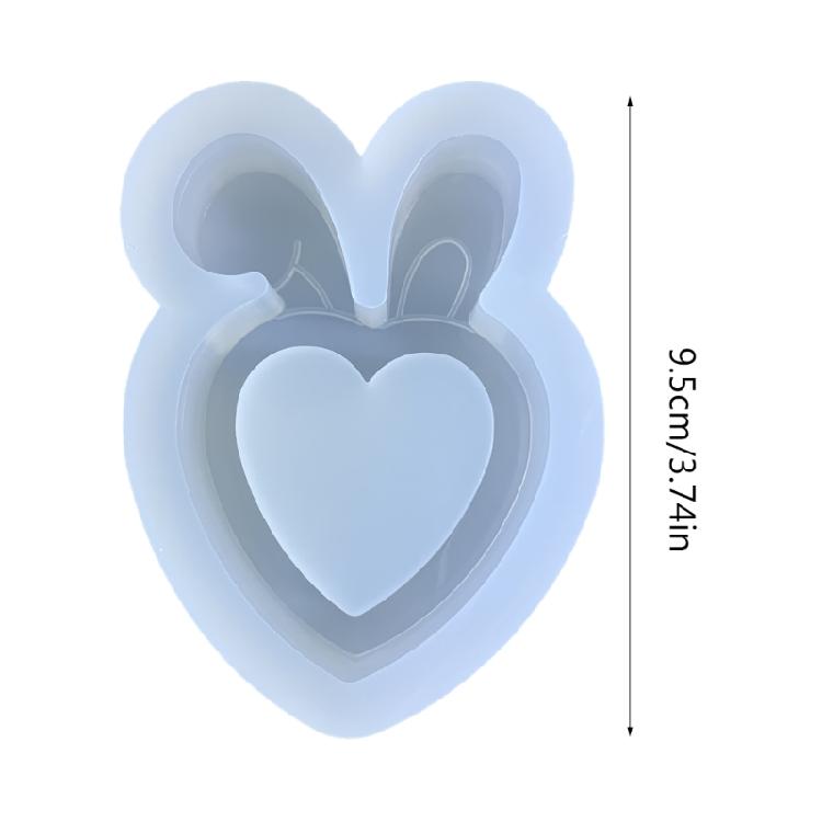 Little Rabbit Ears Keychain Mold DIY Pendant Jewelry Epoxy Resin Crafting Mold