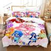 Smile PreCure! Bettwäsche-Set Einzelbett Twin Full Queen King Size Bettset Erwachsener Kind Schlafzimmer Bettbezug-Sets 3D-Druck Kawaii Anime Bett