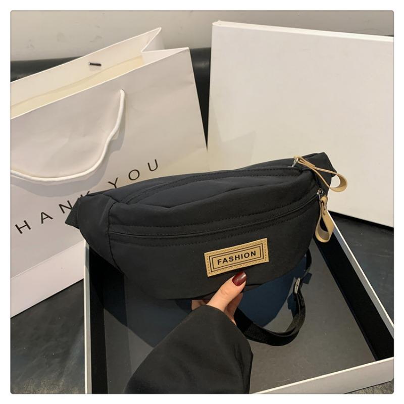 

Нагрудная сумка женская новая Харадзюку простая маленькая сумка легкая повседневная сумка-мессенджер спортивная на плечо трендовый бренд маленький рюкзак чёрный