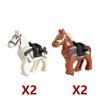 Medieval Soldier Figures Building Block War Horse Jungle Adventure Beast War Wolf Military Waffen Helmet  Armor Sets Blocks Toys