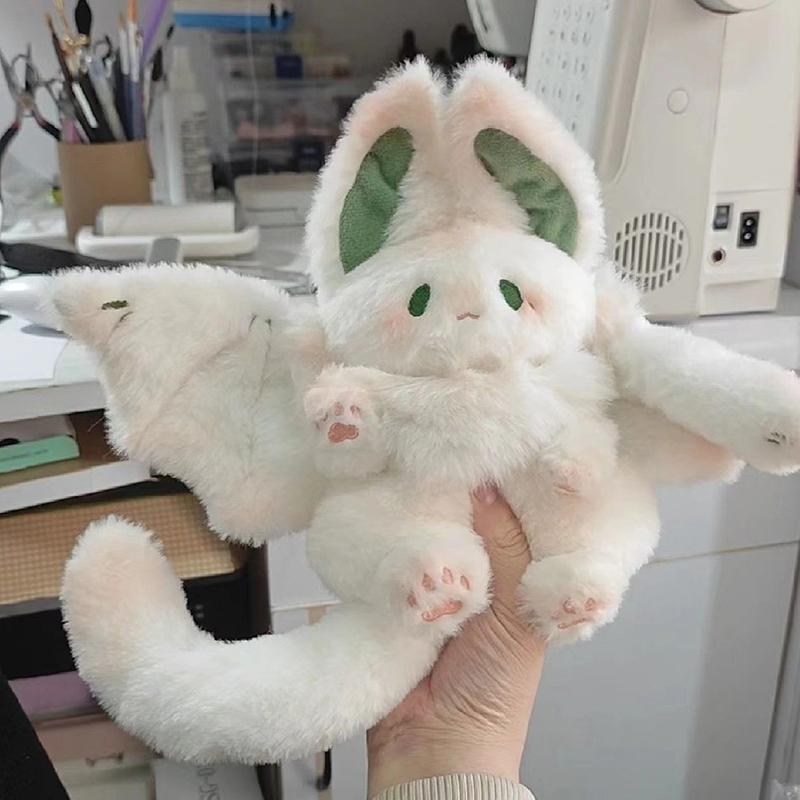 Emotional Little Monster Doll Plush Toy Flying Big Bat Comfort Rag Doll Funny Expression Soft Cuddly Stuffed Toy