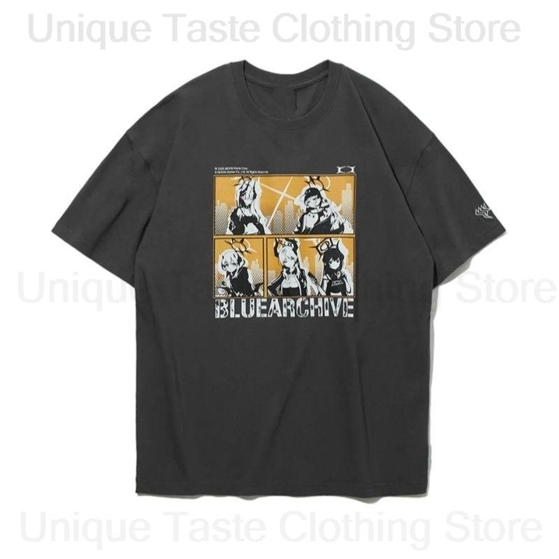 

Blue Archive T Shirt Fashion Summer Cotton Short Sleeve Tee Pandemonium Society Cartoon Trend Print Tops Unisex Women Loose Tshirt 3XL