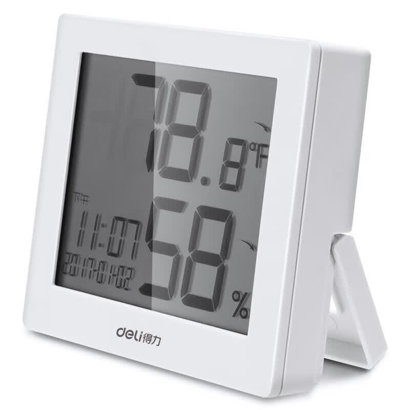 Deli 8813 Electronic Indoor/Outdoor Thermometer Hygrometer (3-Pack)