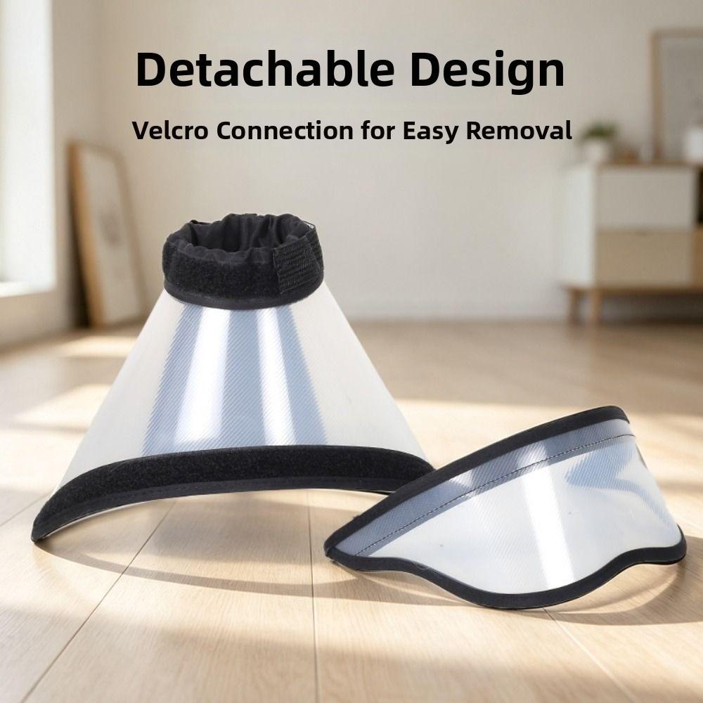 Breathable Dogs Comfy Cones Adjustable Neck Protection Cover  Sterilization