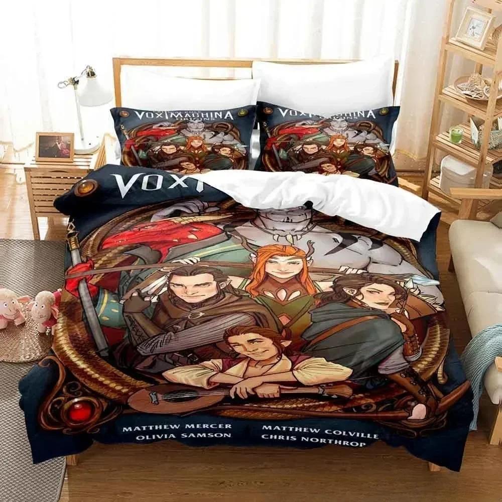 3D-Druck Anime The Legend of Vox Machina Bettwäsche-Set Einzelbett Twin Full Queen King Size Bettset Aldult Kid Schlafzimmer Bettbezug-Sets