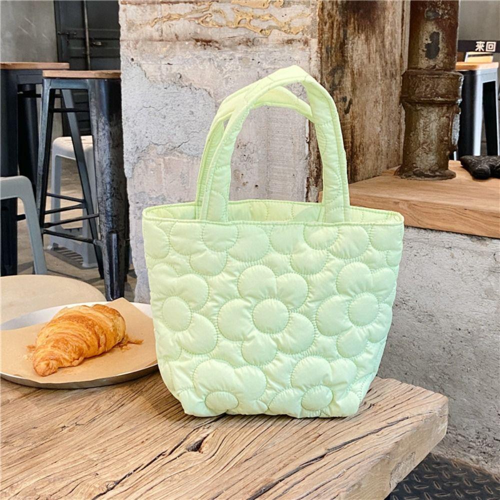 

Lovly Flower Women s Small Handbags Quilted Flora Female Daily Lunch Shoulder Bag Simple Ladies Tote Clutch Purse Shopping Bags зелений