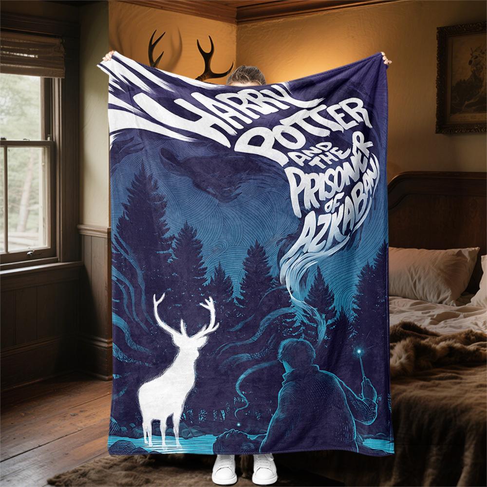1pc Harry Potter and the Prisoner of Azkaban Outdoor Flannel Throw Blanket All Season Soft Warmth,Home Decor 1031198