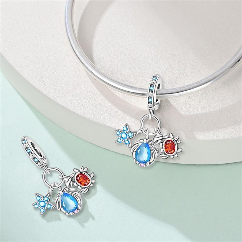 Copper Fruit Ice Cream Flower Travel Robot Beads Pendant Charms Fit Original Bracelet Charm Bead Necklace Diy Female Jewelry
