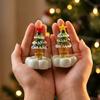 Solid Glass Glass Christmas Tree Figurine Rotating Base DIY Assembly Christmas Tree Ornament Star Topper Christmas Tree Statue