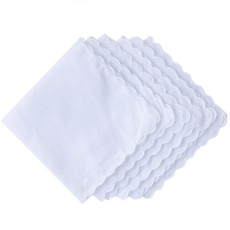 

6 шт. 30x30 см 100% хлопок белые кружевные женские мужские носовые платки платки DIY ручной работы граффити Tie Dyed квадратный шарф