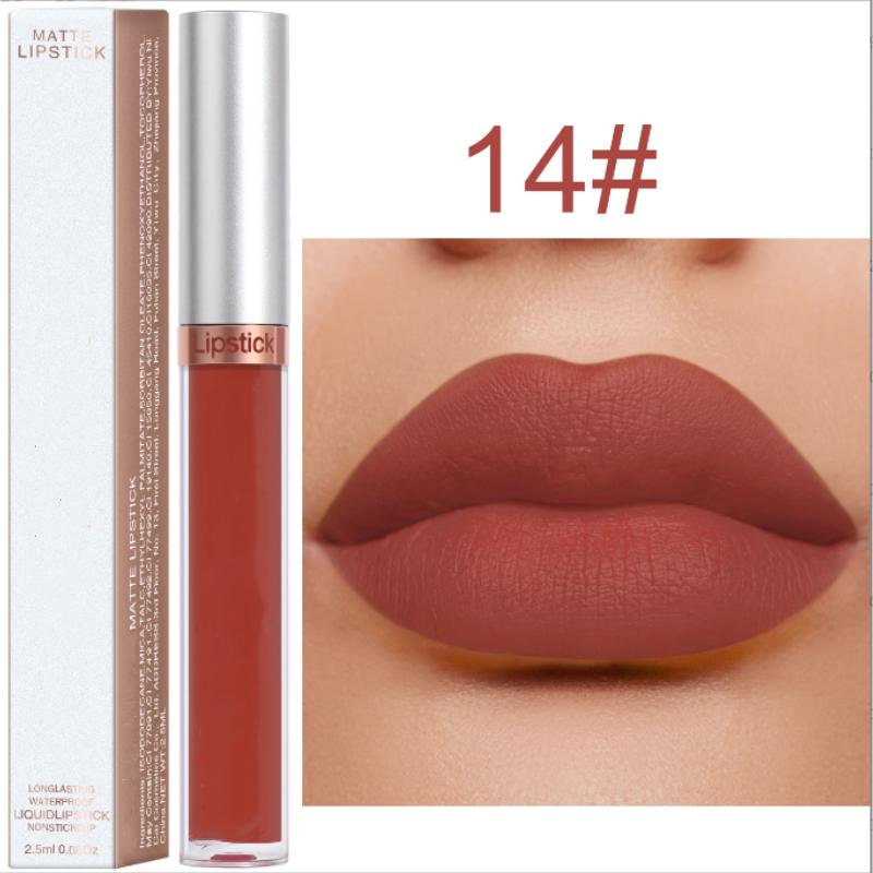 Waterproof Liquid Lipsticks Lip Makeup Matte Velvet Lipstick Lip Gloss Red Sexy Cosmetic Nude 18 Colors Long Lasting Non-marking