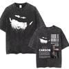 Camisetas Gráficas Vintage Lavadas Rapper Ken Carson Teen X Moda Masculina Camiseta Oversized Hip Hop Masculino Camisetas Casuais Streetwear