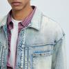 CHINISM Men's Gradient Washed Denim Jacket