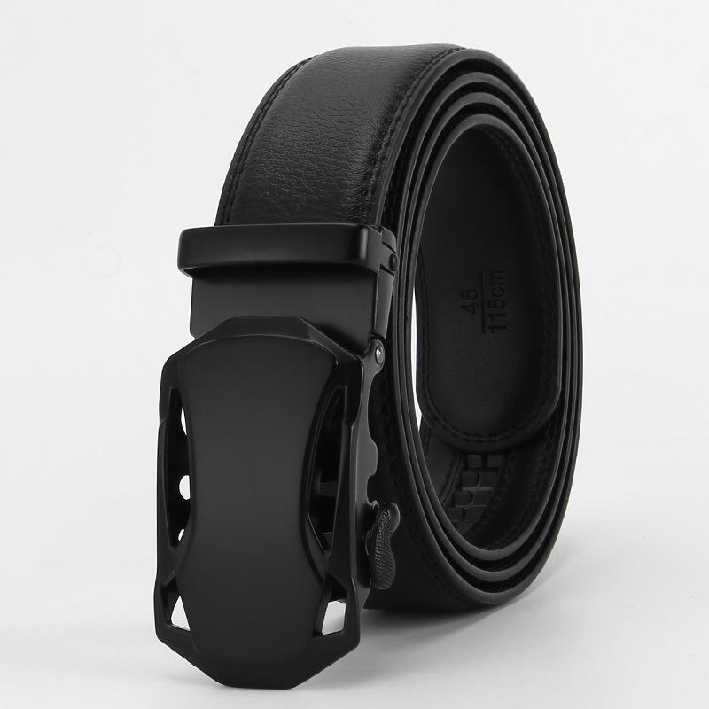 New Style of Men's Real Cowhide Belt Automatic Buckle Multi Color Business and Casual Second layer Cowhide Belt