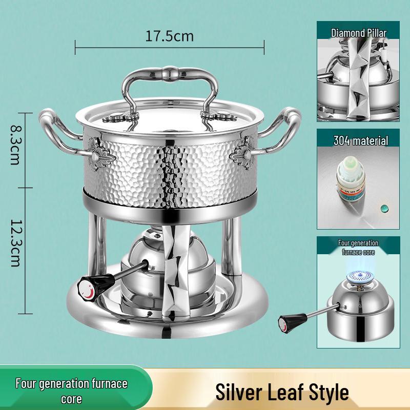 Мини-хотпот из нержавеющей стали Wutuo с портативной газовой плитой