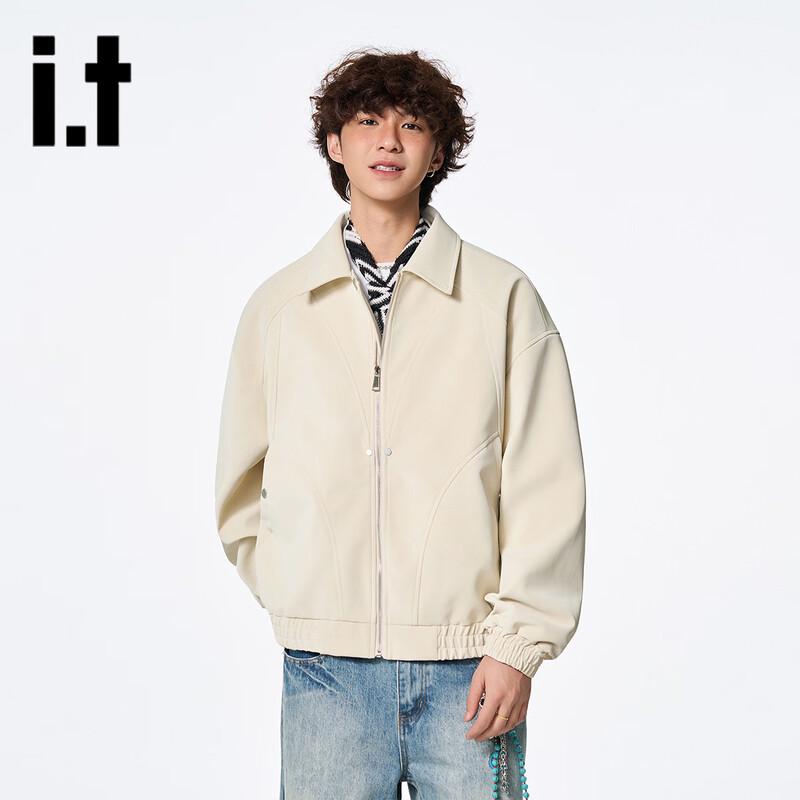 Izzue Men's Retro Casual Collared Jacket