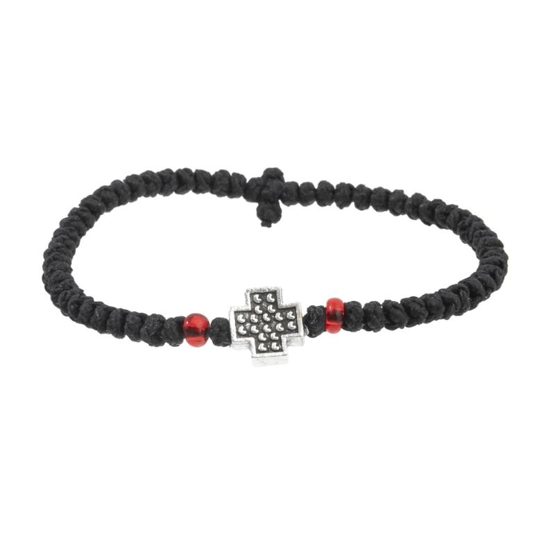 Handwoven Adjustable Crucifix Braided Rope Bracelet Ensures Perfectly Fit and Comfort for Daily Religious Activities