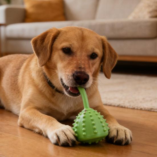 Dog Treat Dispenser Toy Interactive Dog Chew Toy Slow Feeding Puzzle Toy for Large And Small Dogs Teeth Cleaning