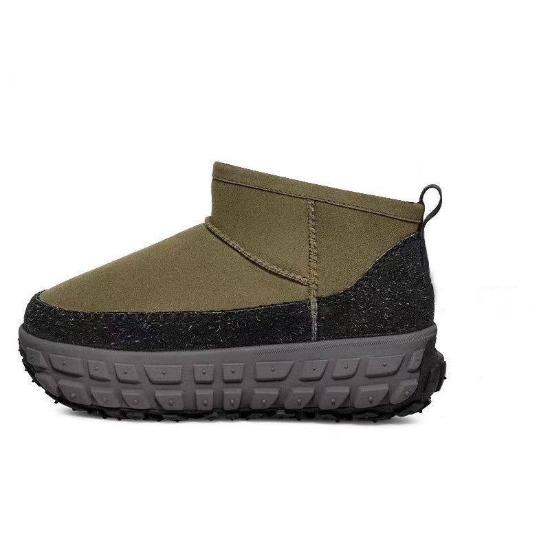 

Winter new tire sole snow boots women s leather non-slip wear-resistant warm outdoor cotton shoes women 40