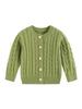 Unisex Baby Cotton Cable Knit Cardigan - Spring/Autumn Style