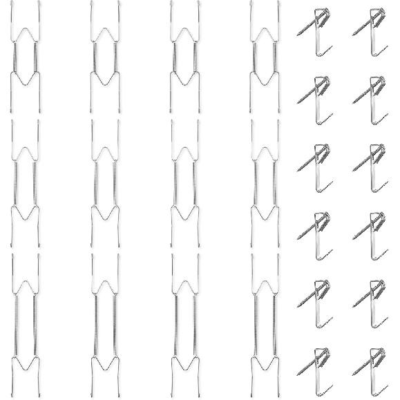 Bilillo 6 Pieces Invisible Heavy Duty Plate Holder, Stainless Steel Plate Hangers for The Wall, Plate Hangers for Display with Wall Hooks, Suitable