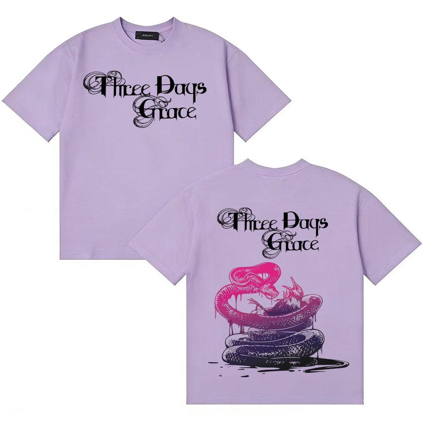 Three Days Grace Trendy Music Tshirts Cotton Harajuku Short Sleeve Tshirt  Unisex Women Y2K Teenagers High Quality T Shirt Unisex
