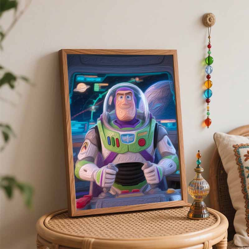 Disney Buzz Lightyear Digital Oil Painting Art Kit Hand Painted Home Decor
