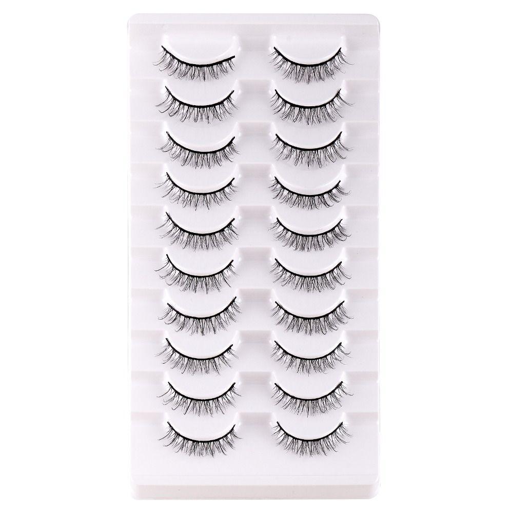 Wispy Natural Faux Mink Lashes Cat Eye Look False Eyelashes Short Lashes Manga Lashes