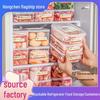 Thickened Stackable Refrigerator Airtight Food Storage Container for Kitchen Fruits, Vegetables, Eggs, and Freezer Organization.