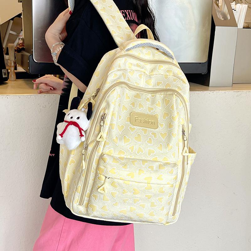 School season new campus student schoolbag female junior high school college student backpack large capacity travel leisure backpack