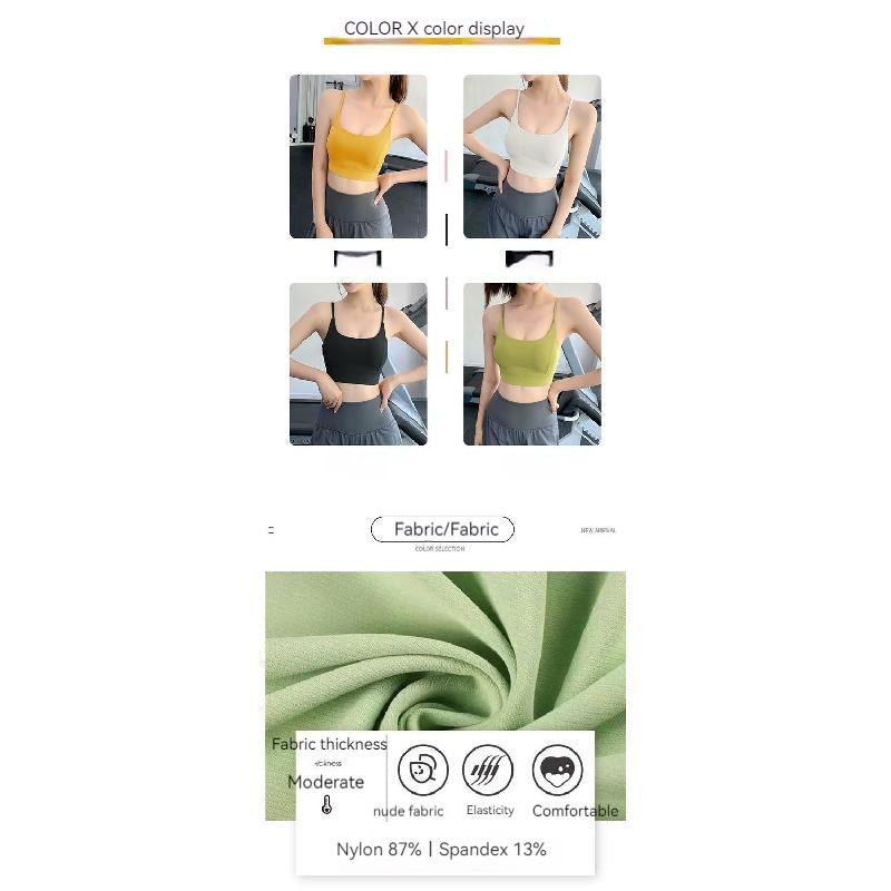 Europäischer und amerikanischer neuer abnehmbarer Yoga-BH mit Brustpolster, hochfest, stoßfest, nackt