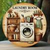 Vintage Laundry Room Metal Wall Sign Washer Detergent Decor Durable Iron Art