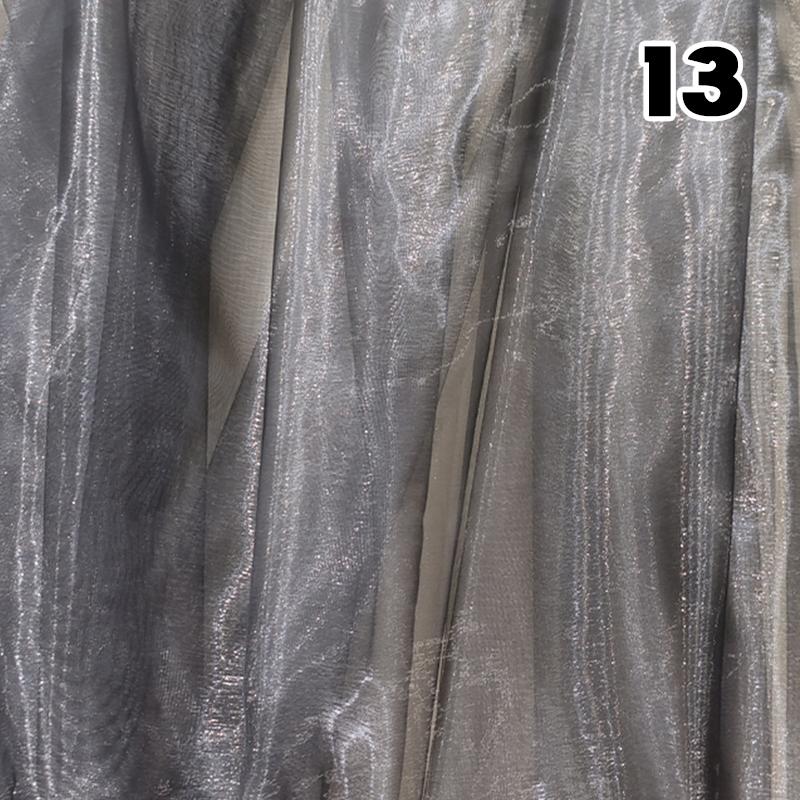 Przezroczysty Laserowy Tiul Tkanina Szycie Siatka Materiał Kolorowa Organza Szklana Fluorescencyjna Przędza Jedwabny Szyfon Materiał na Odzież Sceniczną