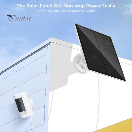 Panel słoneczny do kamery Ring Camera Wodoodporna ładowarka słoneczna 5 W z kablem 13-stopowym do akumulatora Ring Spotlight Cam/Plus/Pro do akumulatora Stick Up Cam/Pro