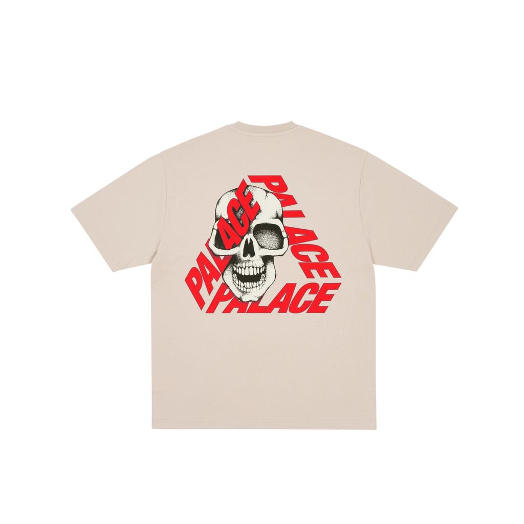 Palace P3 Skull T-Shirt Stoney Grey Unisex Tops P28TS146