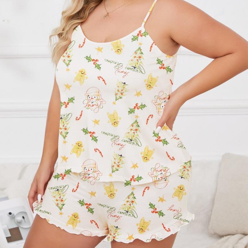 Women's Pajamas Summer Small Fresh Print Halter Shorts Two-piece Home Wear