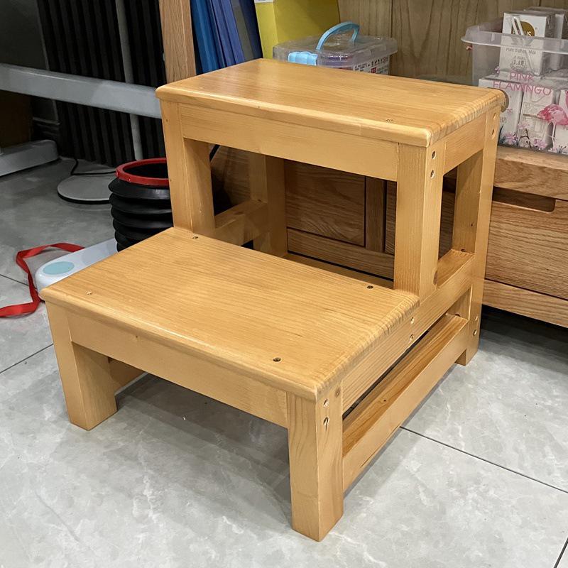 Compact Folding Solid Wood Step Stool & Ladder for Home Use