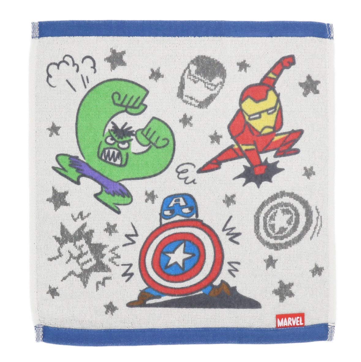 Marushin Hand Towel Marvel Avengers 34 x 36cm Cute Heroes Cotton 2505021700 100%