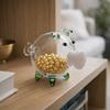 Visible Pig Shape Piggy Bank Cartoon Golden Beans Container Delicate Piggy Money Bank  Home Decor