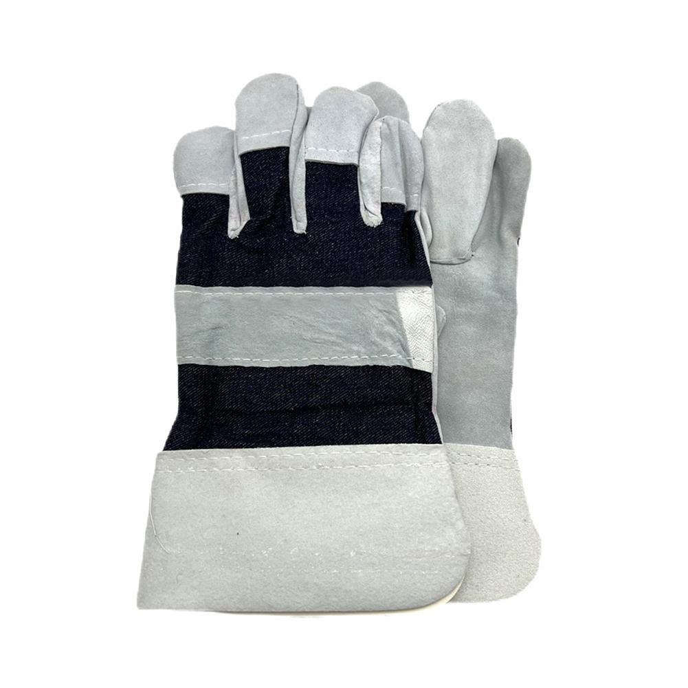 1Pair Safety Work Gloves Builder Leather Gloves Gardening Gloves Light-Duty Mechanic Welding Gloves Cowhide Leather for Men Women