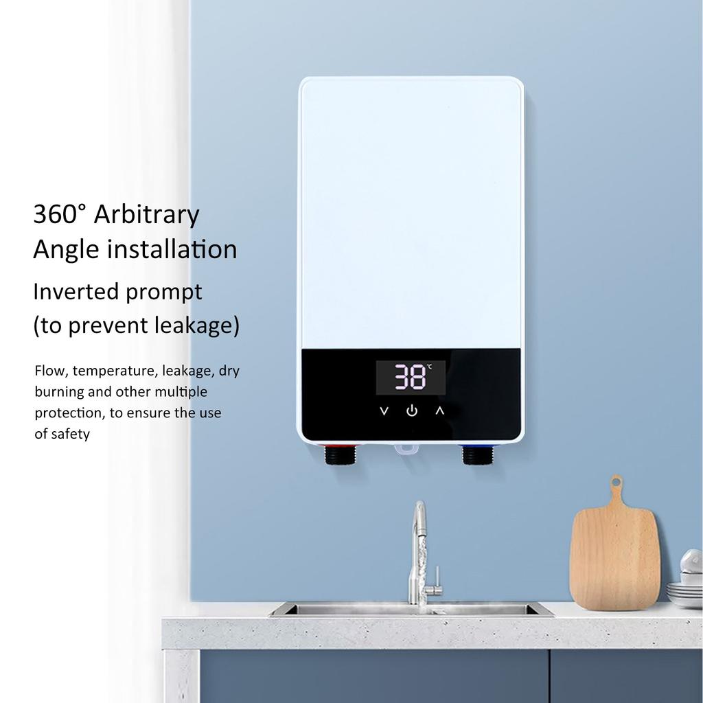 220 V 5500 W Durchlauferhitzer, elektrischer, Thankless Mini-Durchlauferhitzer mit Kaliber G1/2 für das Badezimmer zu Hause
