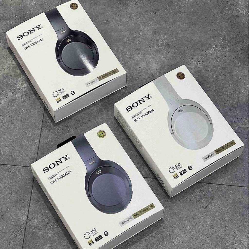 WH-1000XM4 Wireless Bluetooth Over-Ear Headphones, Active Noise Canceling, 8+ Hours of Battery Life, Black/Gray/Blue